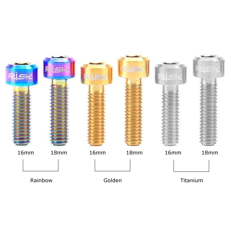1 Bộ Ốc Vít Titan M5x16/18mm Cho Xe Đạp Leo Núi