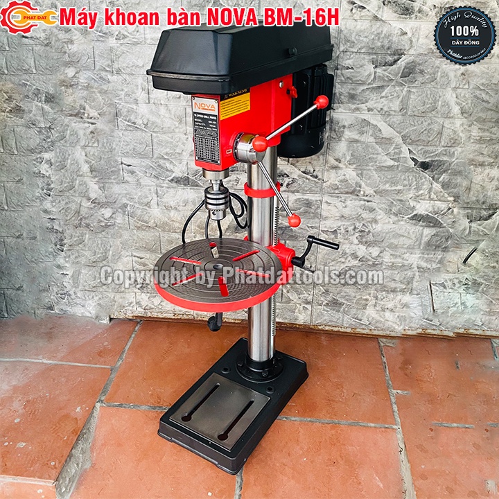 Máy Khoan Bàn NOVA BM-16H  - Cao 1m - Máy Khỏe, Chạy Êm - Khung Bệ Chắc Chắn - Bảo Hành Toàn Quốc 12 Tháng