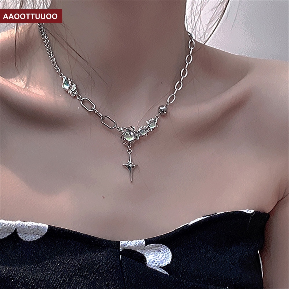 Vòng cổ Mặt Đá Mặt Trăng Sang Trọng Cho Nữ