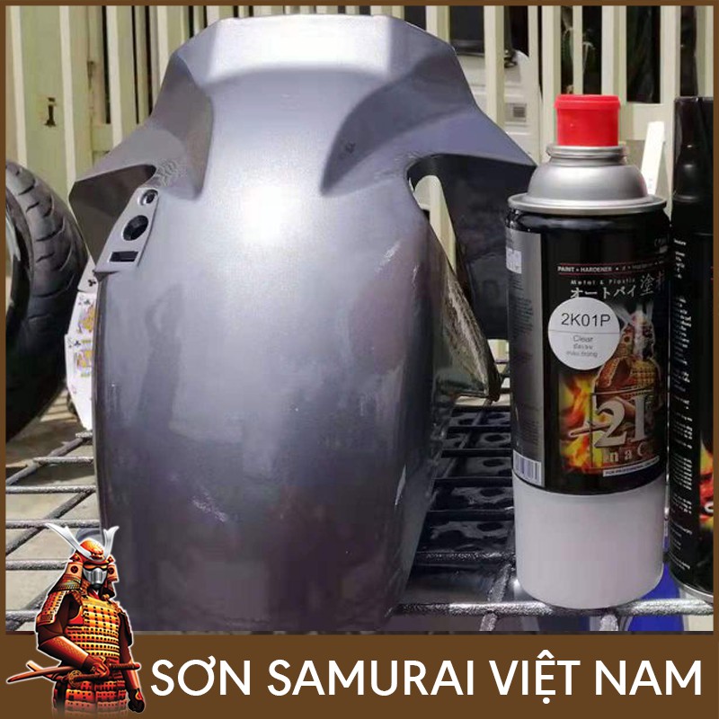 Màu Bạc Son Samurai - Combo Sơn Xịt Samurai Màu H177