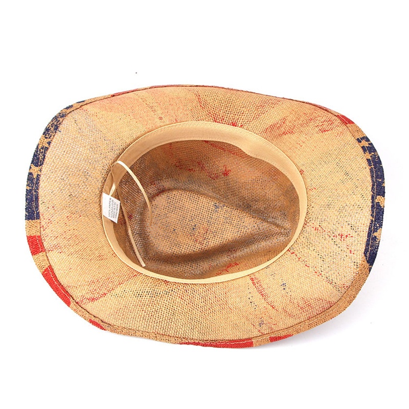 Mũ Cói Cao Bồi Chống Nắng Ngoài Trời Hình Ngôi Sao Năm Cánh Đơn Giản Kiểu Phương Tây Thời Trang Xuân Hè
