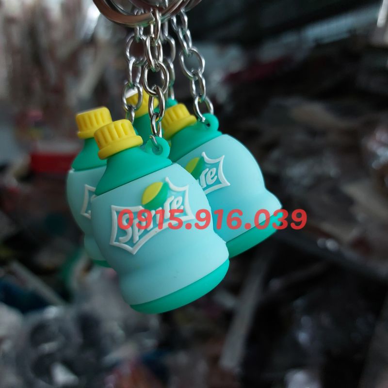 Móc Khóa Hình Bình Nước, móc chìa khóa cao su mềm