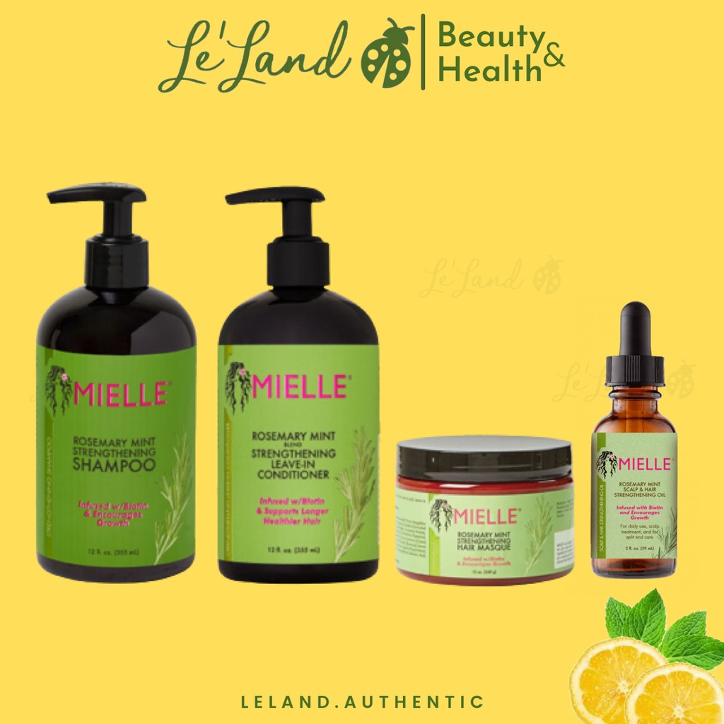 Mielle Organics - Dầu gội kích thích mọc tóc Mielle Organics Rosemary Mint Strengthening Shampoo 335ml