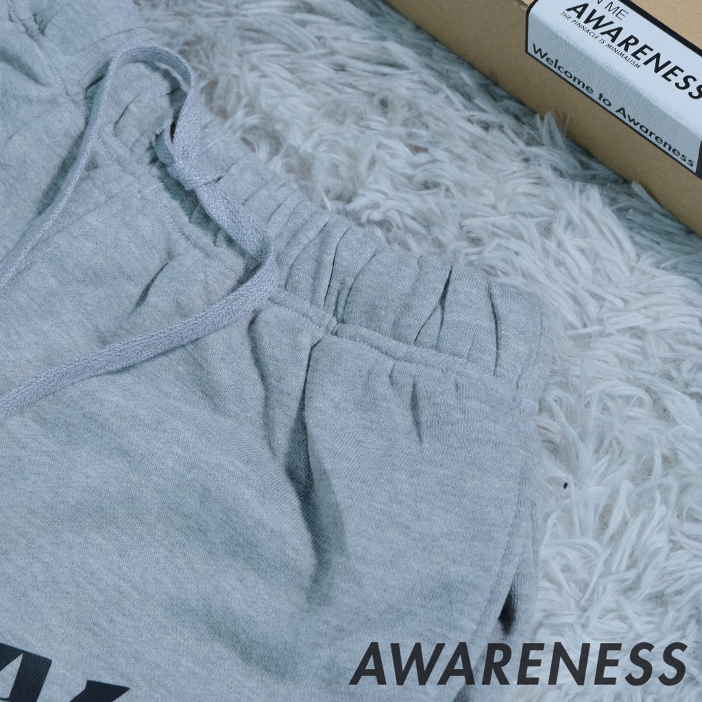 Quần Short Vải Nỉ Cotton Palm Angles Đen Xám - Quần short ngắn thể thao Unisex dây rút thời trang cao cấp - awareness
