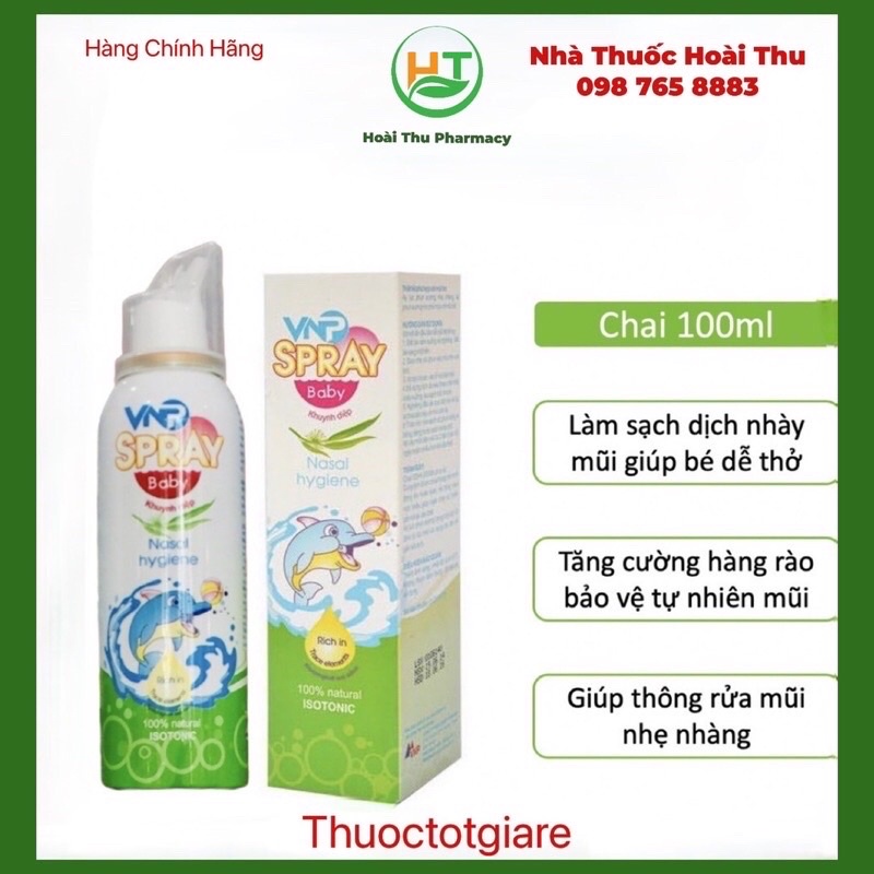 VNP Spray Baby Khuynh Diệp - Xịt muối biển + Tinh dầu khuynh diệp