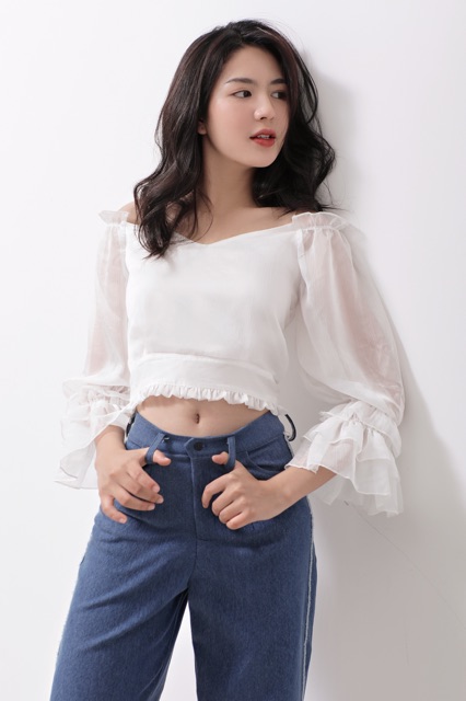 Áo bẹt vai tay xoè Eva SODA POP