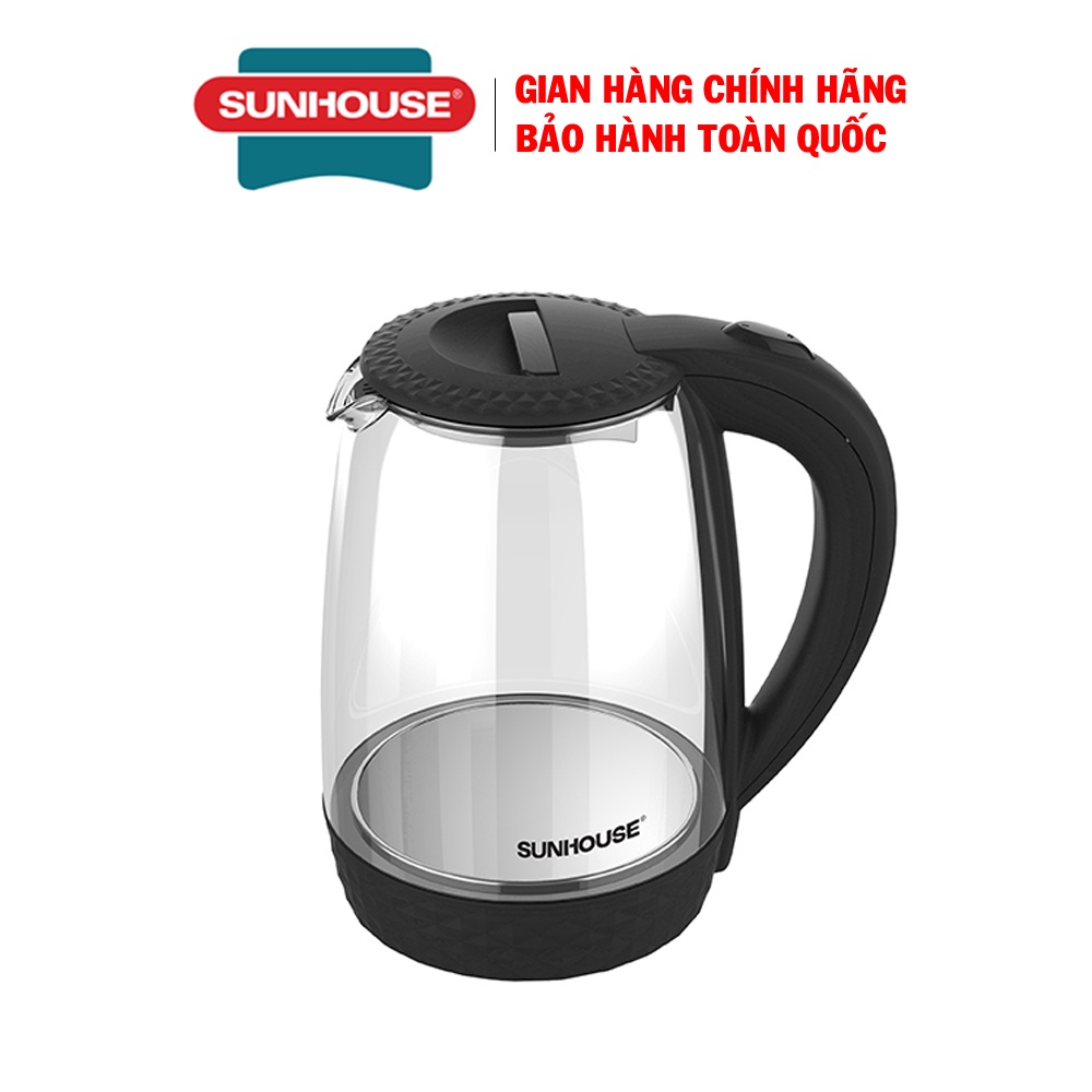 [Mã 154ELSALE2 giảm 7% đơn 300K] ẤM SIÊU TỐC THỦY TINH 1.8L SUNHOUSE SHD1215