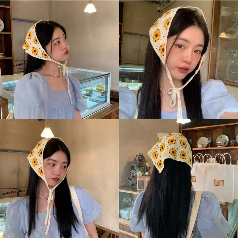 Băng đô vải thêu hoa thủ công cực đáng yêu
