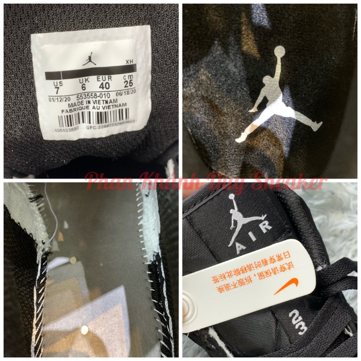 Giày sneaker jordan panda low trắng đen cổ thấp