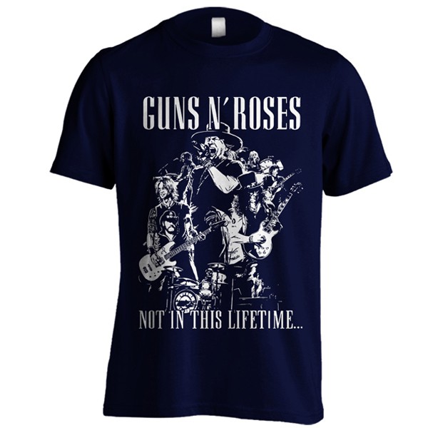 Áo Thun Nam In Hình Ban Nhạc Distro Legend Gnr Guns N Roses Bx0912 Blue Dongker Size Xs - 6xl