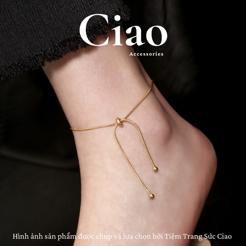 [TRENDY] Vòng chân/ Lắc chân titan không gỉ thiết kế trơn đơn giản Ciao accessories