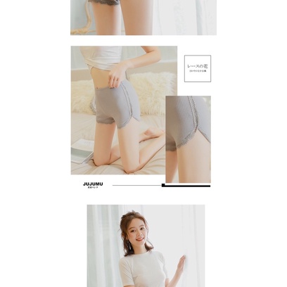 Quần Bảo Hộ Nữ. Quần mặc trong váy nữ cotton gân tăm phối re xinh thoáng mát