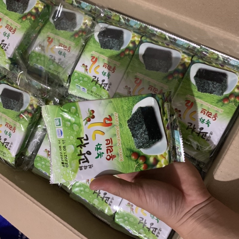 Rong biển ăn liền hàn quốc gói 4 gram , rong biển khô ăn liền Ăn Vặt ABEL