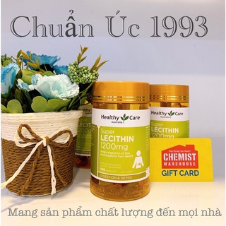Mầm đậu nành Healthy Care Super Lecithin 100v đẹp da, đào thải độc tố gan, cân bằng nội tiết tố