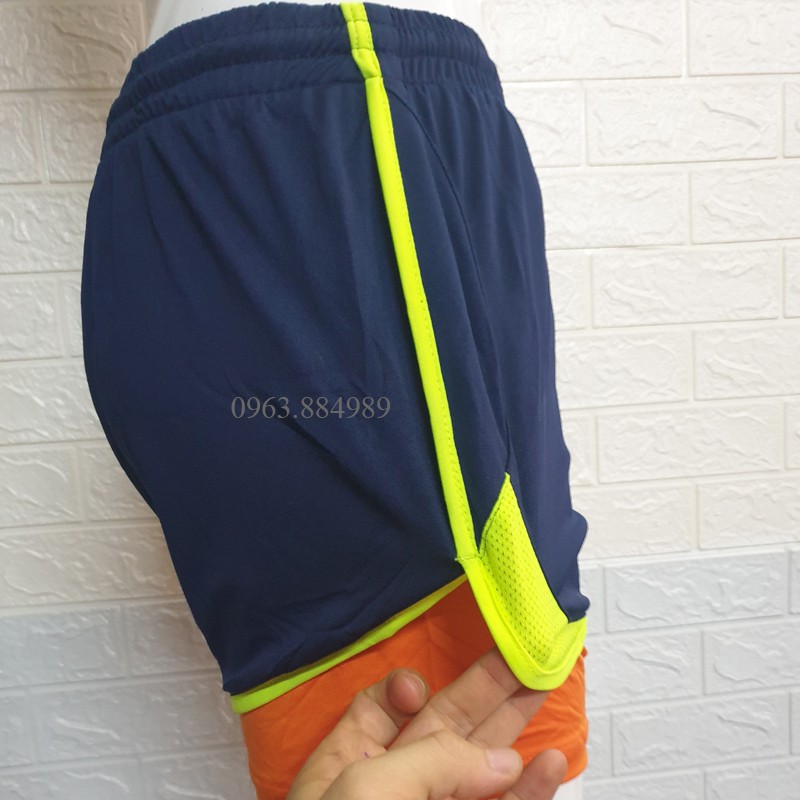 Quần đùi thể thao 2 lớp dáng ngắn Đ.02 chất thun cao cấp, co dãn nhiều màu cho anh chị em - Ảnh, video shop làm
