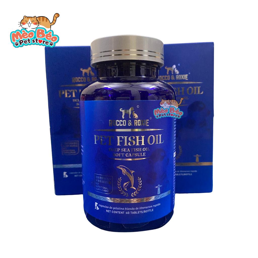 Dầu cá cho chó mèo Rocco & Roxie Omega 3 dưỡng lông, giảm rụng lông cho chó mèo, tốt cho mắt và tim mạc