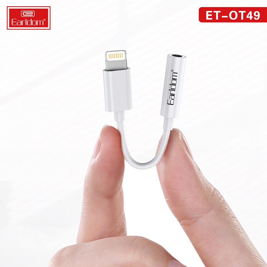 [Mã ELFLASH5 giảm 20K đơn 50K] Đầu giắc chuyển Lightning Earldom ra sang 3,5 mm Bảo Hành 1 năm Made in Taiwan