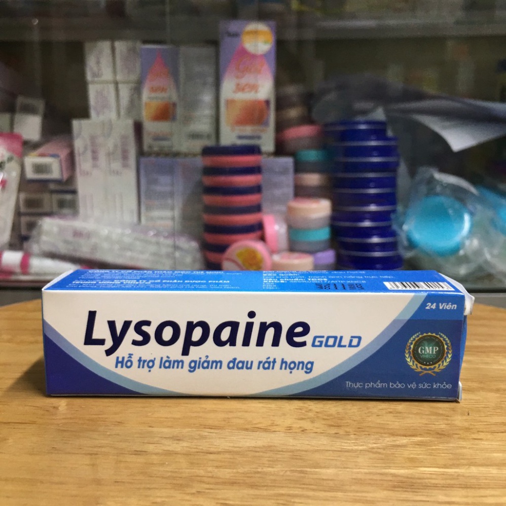 Viên ngậm Lysopaine giảm sưng rát họng hộp 24 viên