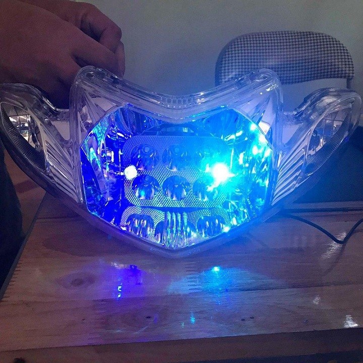 Đèn pha xe máy | Choá đèn pha Led 6 bóng cho xe sirius
