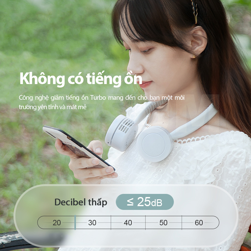 tiktok Quạt không lá ngoài trời Quạt treo có thể sạc lại USB Quạt làm mát kép Quạt di động nhỏ Quạt treo cổ