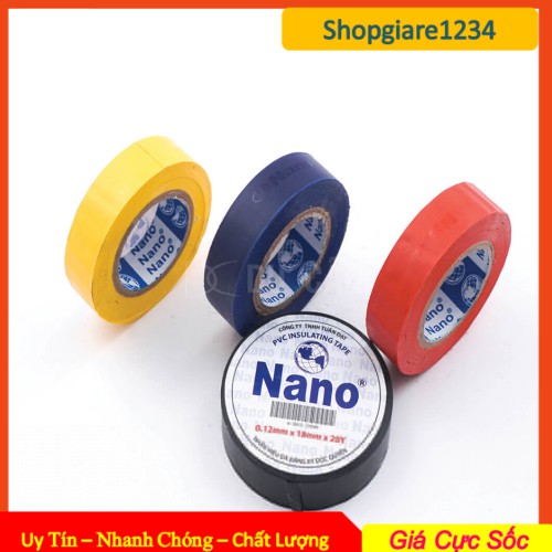 Combo 2 cuộn băng keo điện NANO NAI 18mm