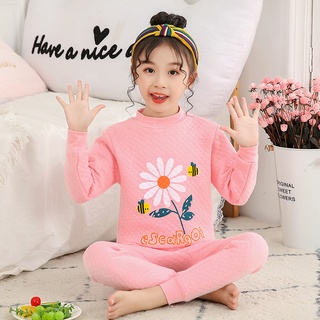 Bộ Đồ Cotton Dày Ấm Áp Mùa Thu Đông Mới Cho Bé Gái 2021