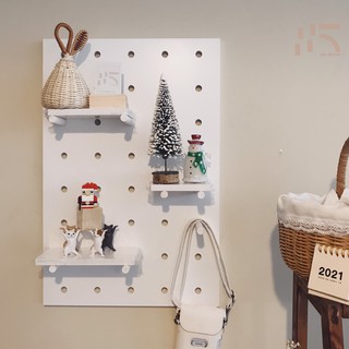Bảng Gỗ  Pegboard White Đa Năng Trang Trí Giáng Sinh - Bảng Decor Noe kích thước 39.5 x60cm 225Decor
