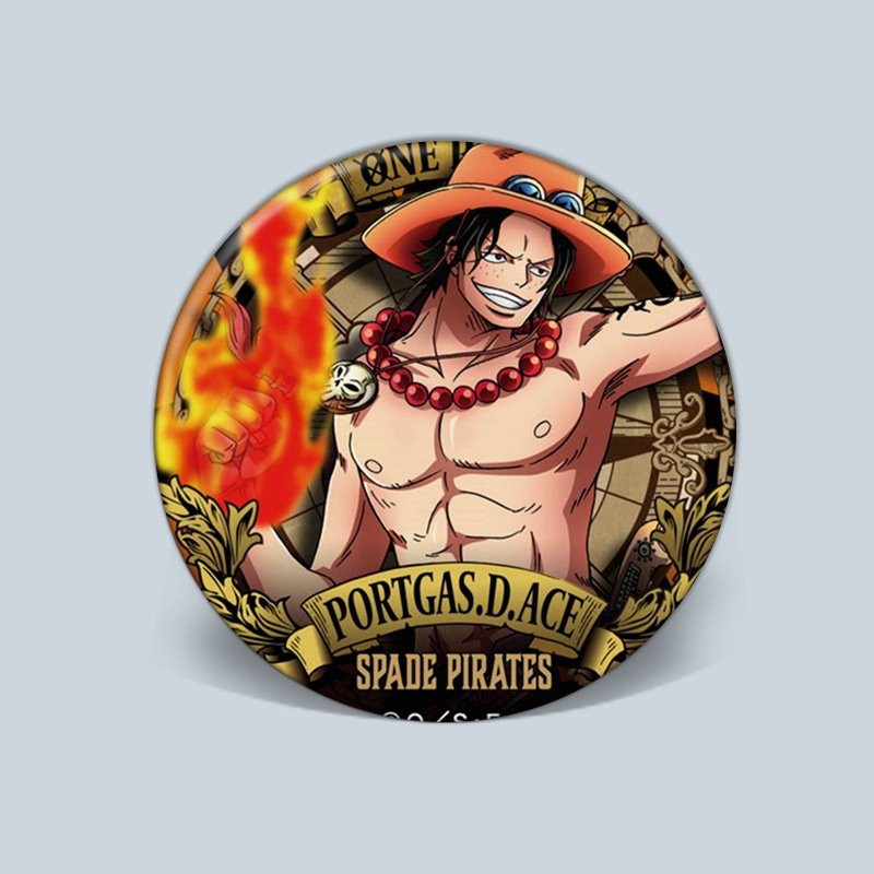Huy hiệu IN HÌNH ONE PIECE ĐẢO HẢI TẶC phụ kiện anime chibi xinh xắn