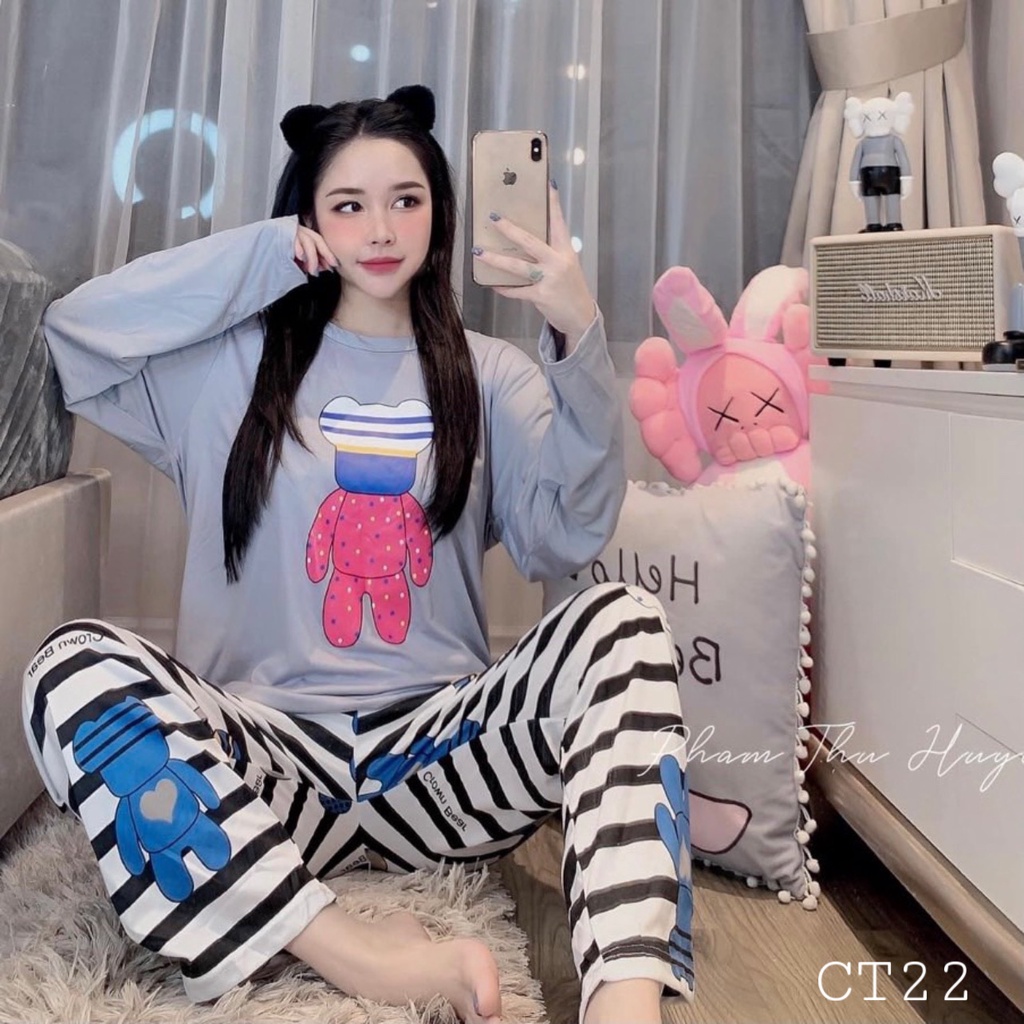 Đồ ngủ pijama quần áo ngủ mặc nhà dài tay cotton sữa mát cao cấp Lucy Store