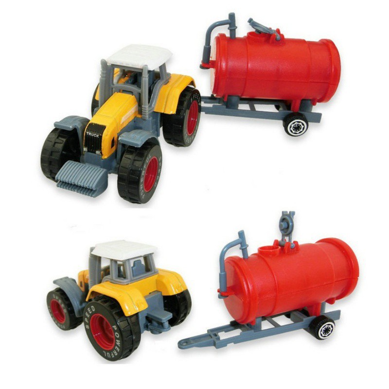 Xe đầu kéo đồ chơi nông trại tỉ lệ 1:64 bằng nhựa màu sắc cho bé