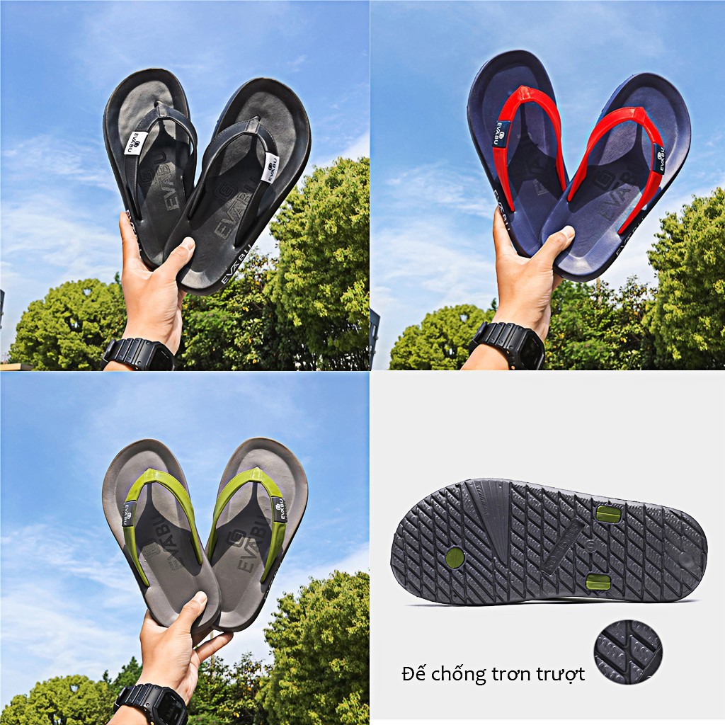 Dép xỏ ngón nam quai kẹp thể thao Evabu, dép tông thể thao nhẹ đi êm, bền, đẹp nhiều màu