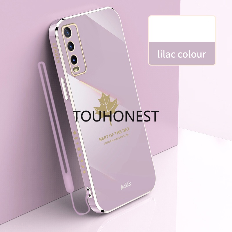 Ốp Điện Thoại Silicon Mềm Hình Lá Phong Kèm Dây Đeo Cho Casing Samsung Galaxy A50 Case Samsung A50S A20 A30 A30S Case Samsung A70 A70S Case Soft Silicone Maple Leaf Cassing Cover Cases Phone Case With Gift Rope