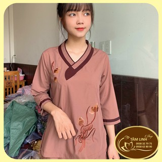Đồ Lam Đi Chùa_Mẫu Tim Bầu