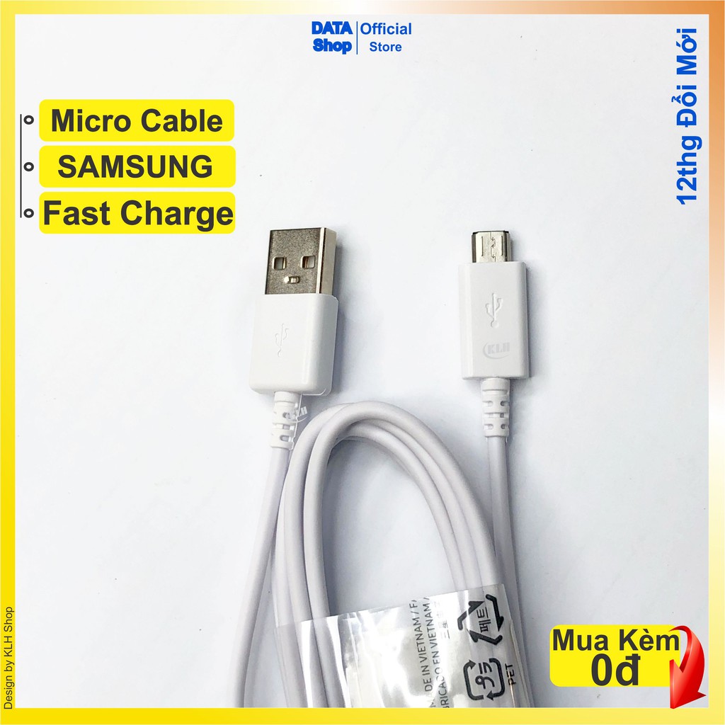 Cáp sạc nhanh Fastcharge Chính hãng Samsung chân Micro, dây sạt nhanh cho xiaomi, oppo, huawei chạy phần mềm tốt KLH