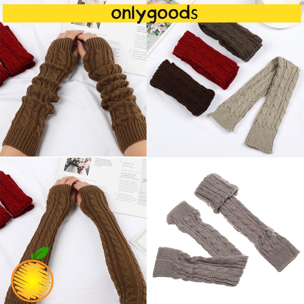 ONLY Women Girls Wool Mittens Length 50cm Knitted Gloves Long Gloves Autumn Winter Spring Button Fashion Fingerless Arm Warmers/Multicolor