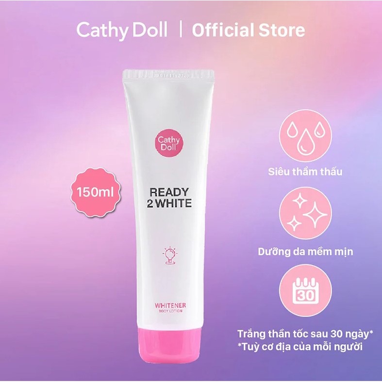 Sữa Dưỡng Thể Trắng Da Tức Thì Cathy Doll Ready 2 White Whitener Body Lotion 150ml