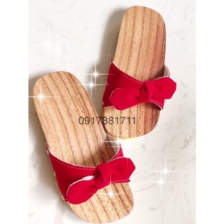 Guốc mộc quai NƠ ĐỎ xinh xắn cho bé gái