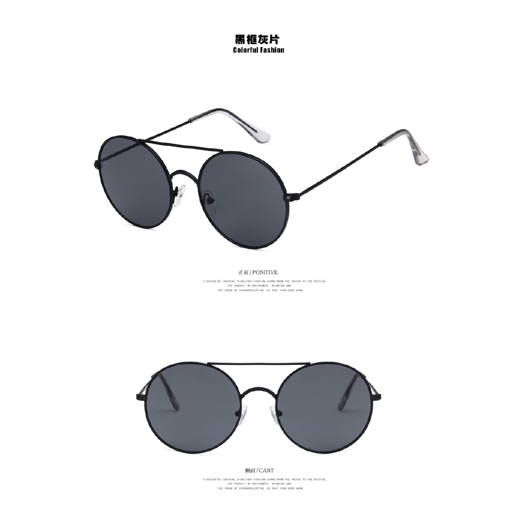 Samjune Fashion New  Round Sunglasses Women Vintage Metal Frame