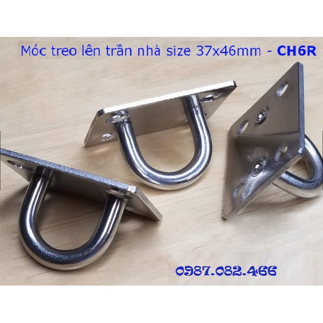 Móc treo quạt trần, treo đèn trang trí, treo xích đu, treo ghế đu size M6 - CH6E, CH6R