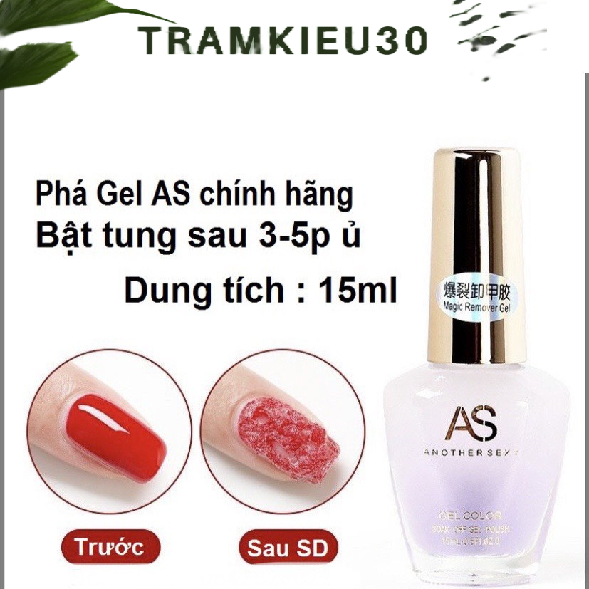 Nước phá gel AS phá sơn móng tay hiệu quả