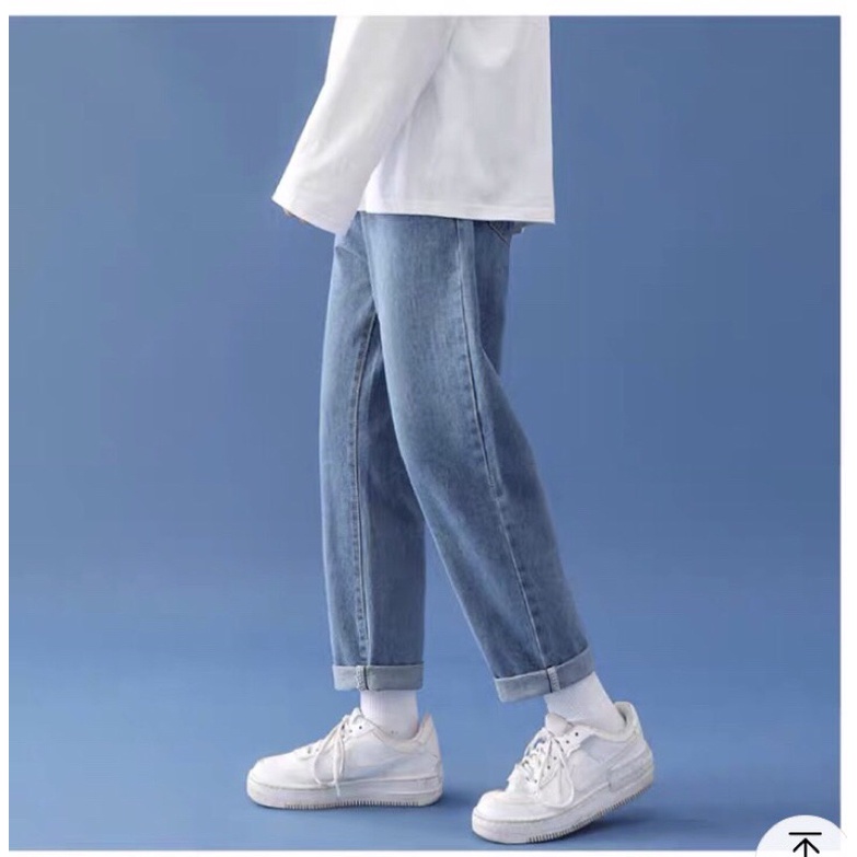 Quần bò jean nam nữ baggy jeans nam ống suông rộng dáng Unisex hàng Quảng Châu style năm 2021 | WebRaoVat - webraovat.net.vn
