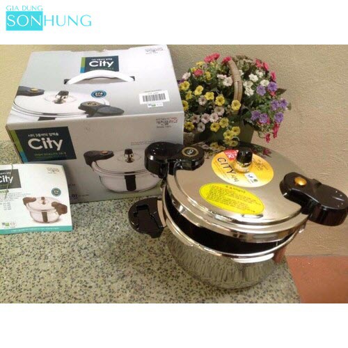 NỒI ÁP SUẤT ĐUN BẾP TỪ KITCHEN FLOWER CITY NHẬP KHẨU HÀN QUỐC