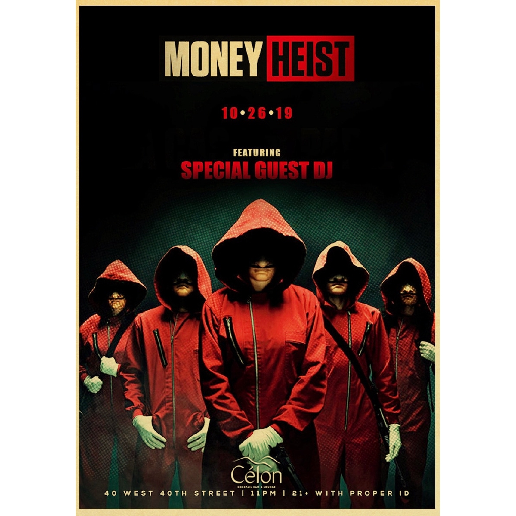 Mới Áp Phích In Hình Tv Show Money Heist Season 3 Chất Lượng Cao Phong Cách Cổ Điển Dùng Để Trang Trí Nhà / Phòng Ngủ / Quán Bar