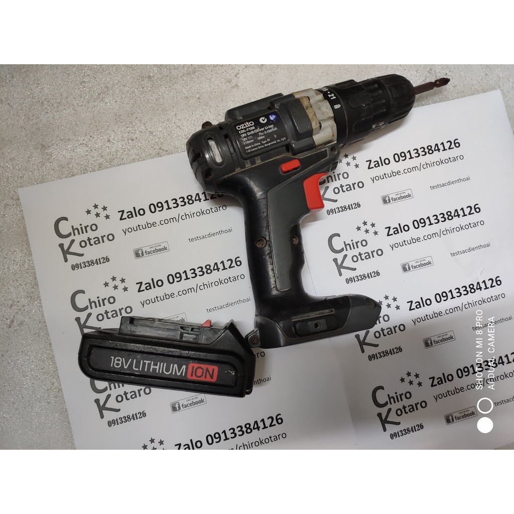 Đế chuyển pin máy Ozito 18V dùng pin 1500mAh như ảnh sang dùng pin Makita LXT bản FULL