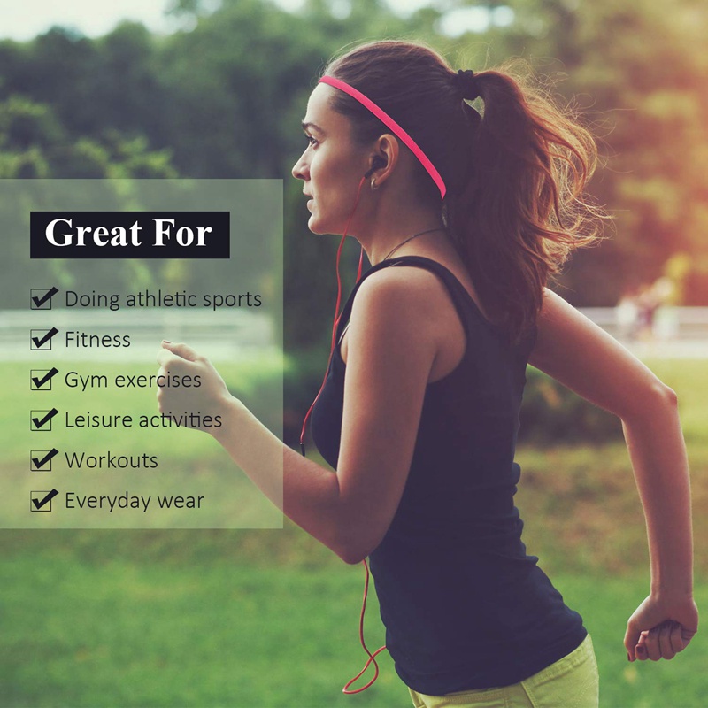 Set 9 Băng Đô Cài Tóc Dày Co Giãn Chống Trượt Nhiều Màu Sắc Dành Cho Nam Nữ