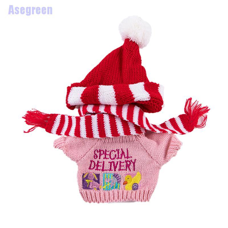 Áo/ khăn choàng/ mũ thiết kế thời trang cho búp bê nhồi bông 30cm
