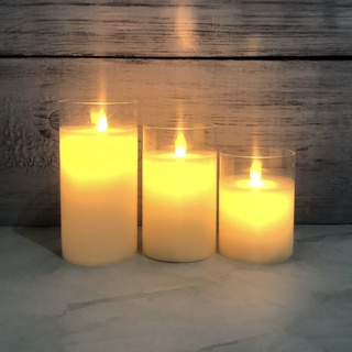 Nến điện tử bộ 3 cốc