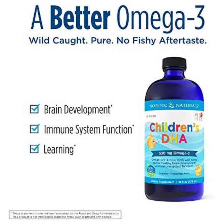 DHA cho trẻ từ 1 - 6 tuổi Children's DHA 530mg Omega 3  Nordic Naturals