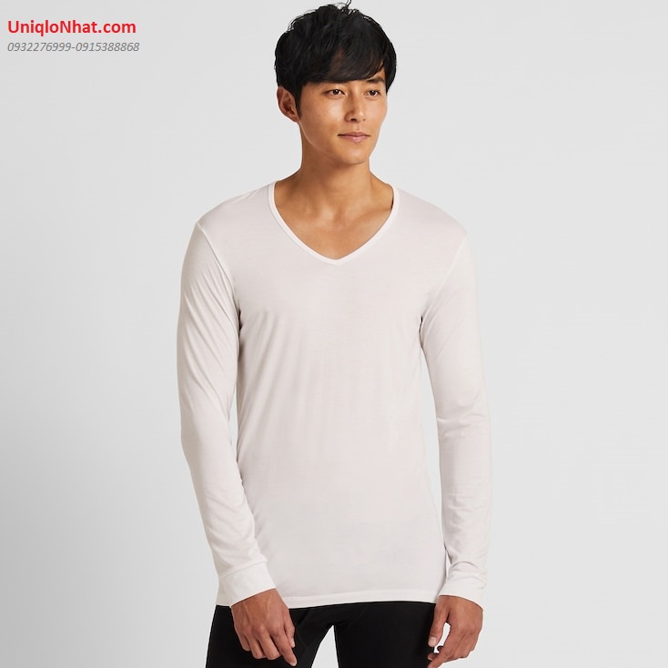Áo giữ nhiệt UNIQLO Nam Heat Tech cổ chữ V ❤️