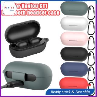 Vỏ Bảo Vệ Hộp Sạc Tai Nghe Bluetooth Haylou GT1 / GT1Plus / GT1 Pro Bằng Silicon Màu Kẹo Chống Thất Lạc